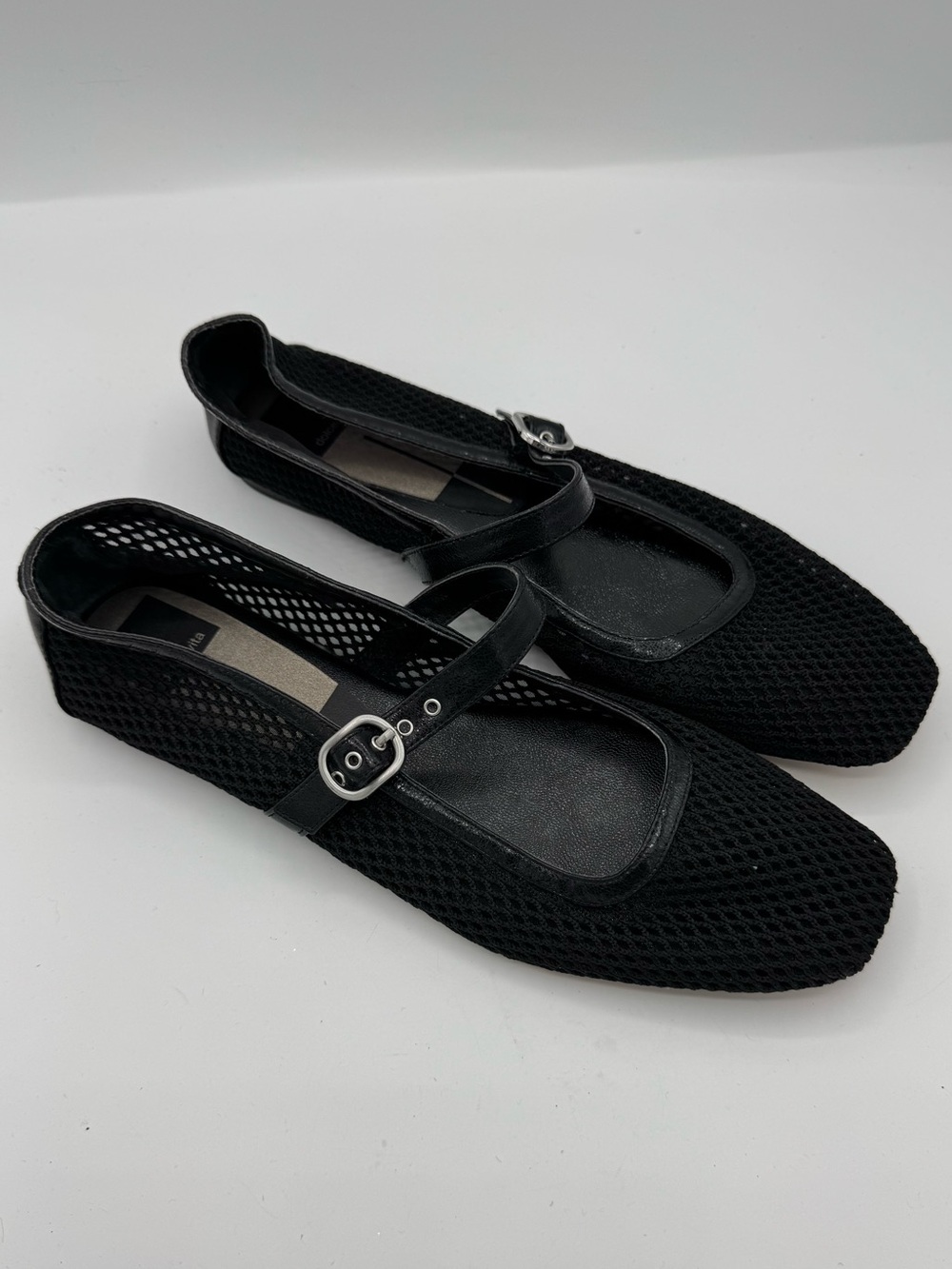 DOLCE VITA women's rondi mesh ballet flat in black size 8.5 work office ballet
